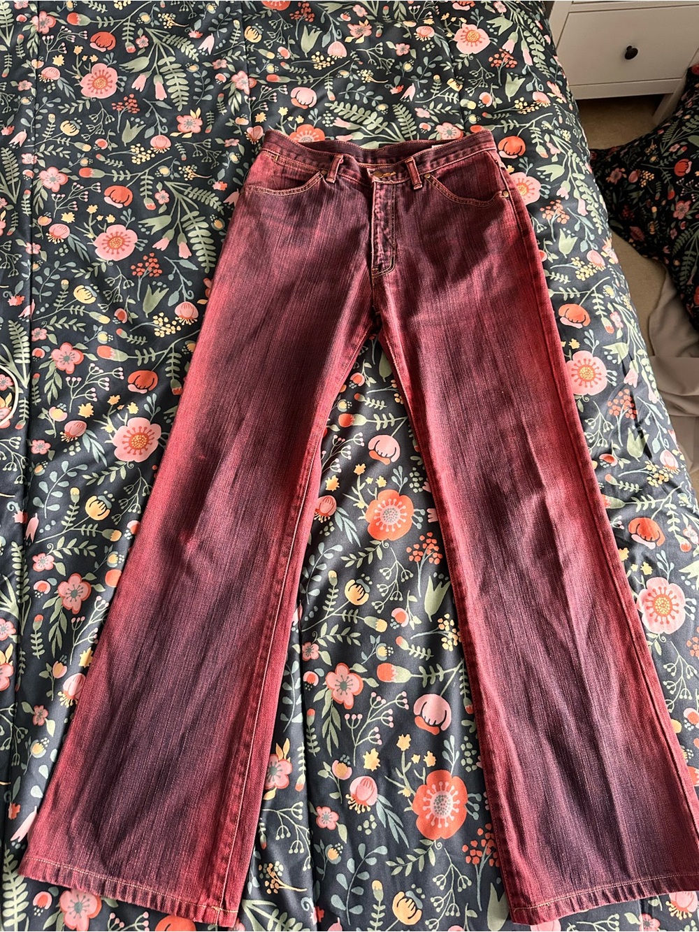 Flared pink lady wrangler jeans